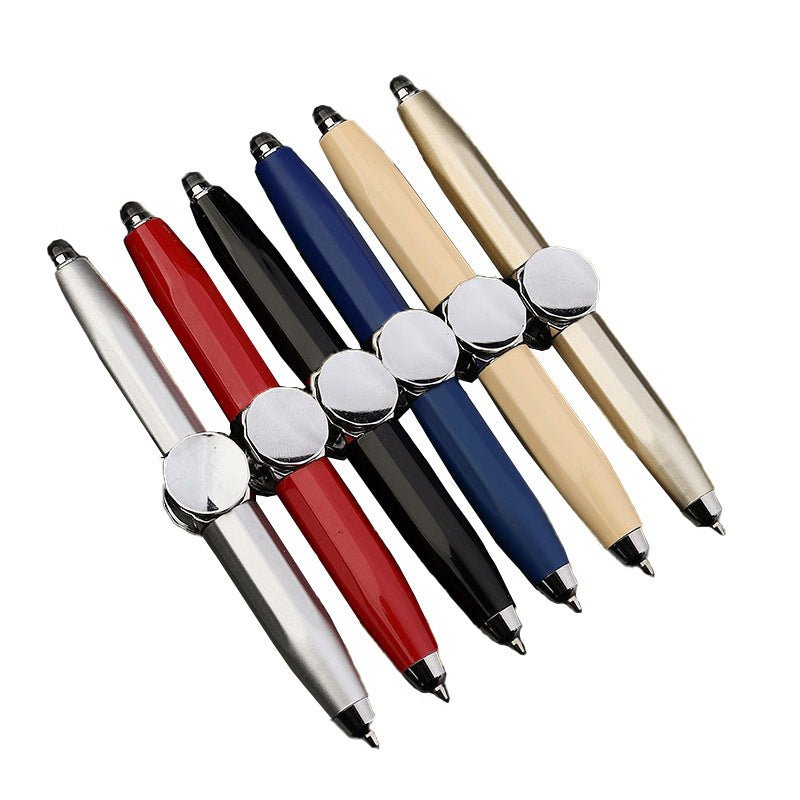 Creative Multi-Function LED Pen Spinning Metal Ballpoint Pen