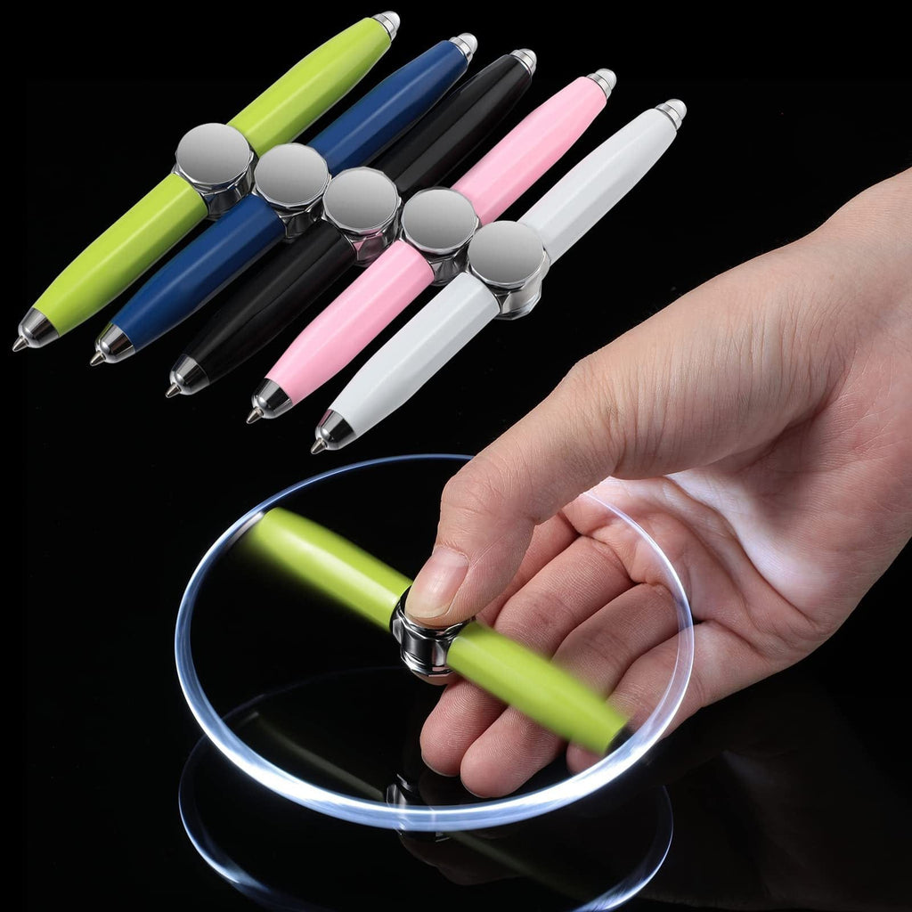 Creative Multi-Function LED Pen Spinning Metal Ballpoint Pen